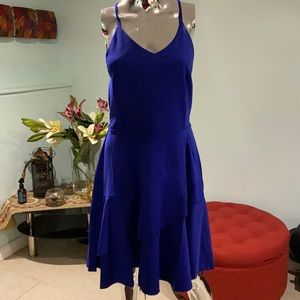 Royal Blue V Neck Spaghetti Strap.